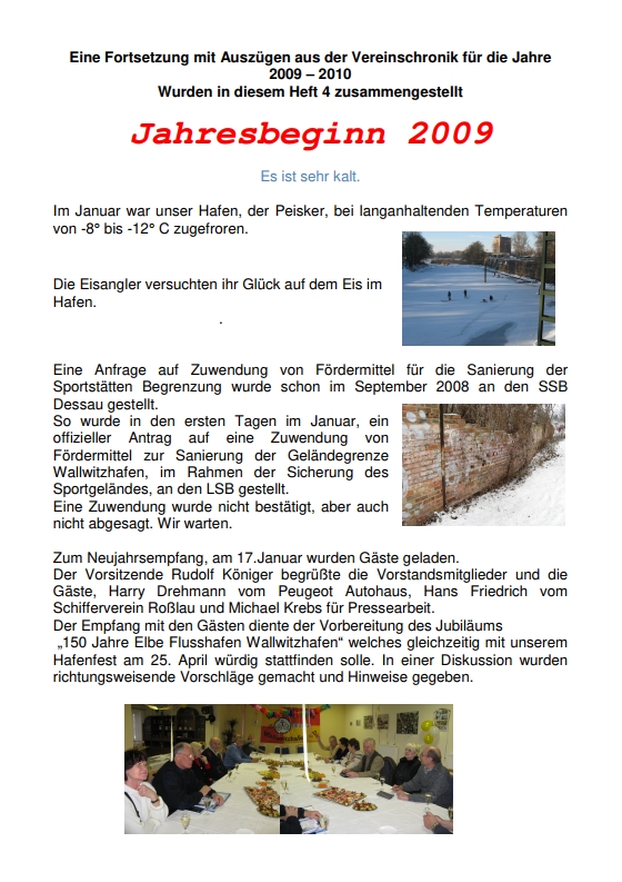 Heft 4, Seite 1, Jahresbeginn 2009