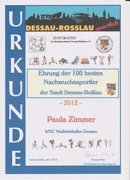 Urkunde Paula Urkunde Paula